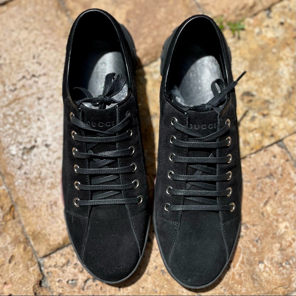 Gucci Suede Trainer Sneakers size 8.5 - Picture 8 of 10